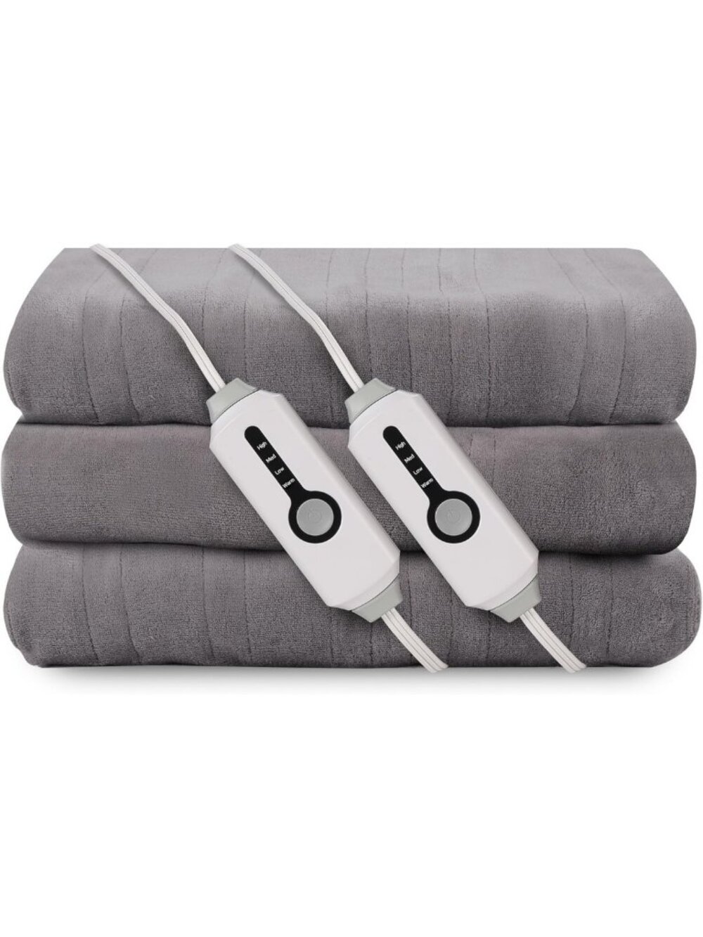 Cozy Queen Size Electric Heated Blanket 84"x90", Dual Controllers, Soft Light